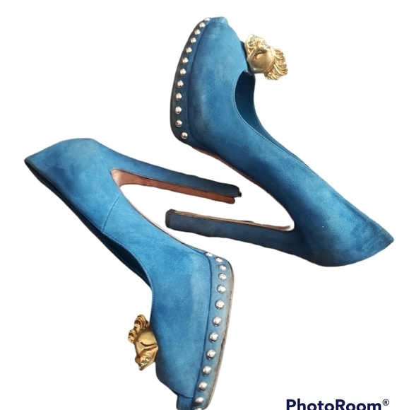 HP. ALEXANDER Mcqueen Mohawk Skull Head Platform Heels - Picture 11 of 15